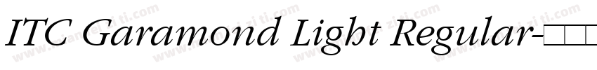 ITC Garamond Light Regular字体转换